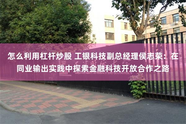 怎么利用杠杆炒股 工银科技副总经理侯志荣：在同业输出实践中探索金融科技开放合作之路