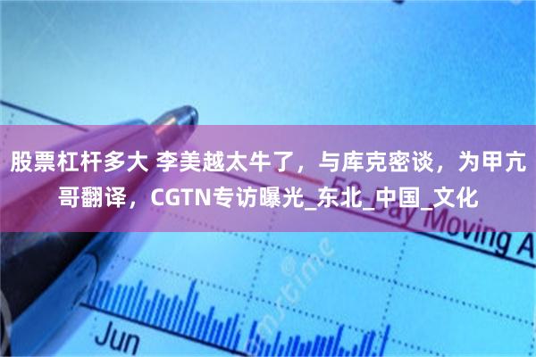 股票杠杆多大 李美越太牛了，与库克密谈，为甲亢哥翻译，CGTN专访曝光_东北_中国_文化