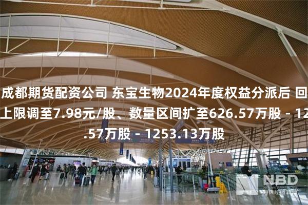 成都期货配资公司 东宝生物2024年度权益分派后 回购股份价格上限调至7.98元/股、数量区间扩至626.57万股 - 1253.13万股