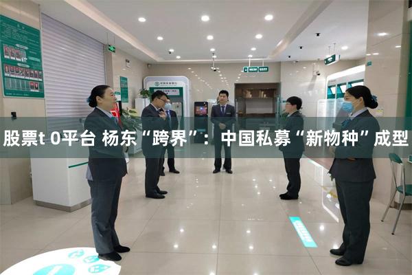 股票t 0平台 杨东“跨界”：中国私募“新物种”成型